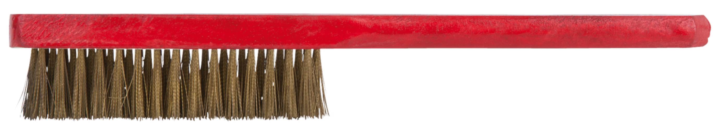 KS Tools 963.9585 BRONZEplus Handbürste, Zinnbronzedraht, gewellt, 4 Reihen