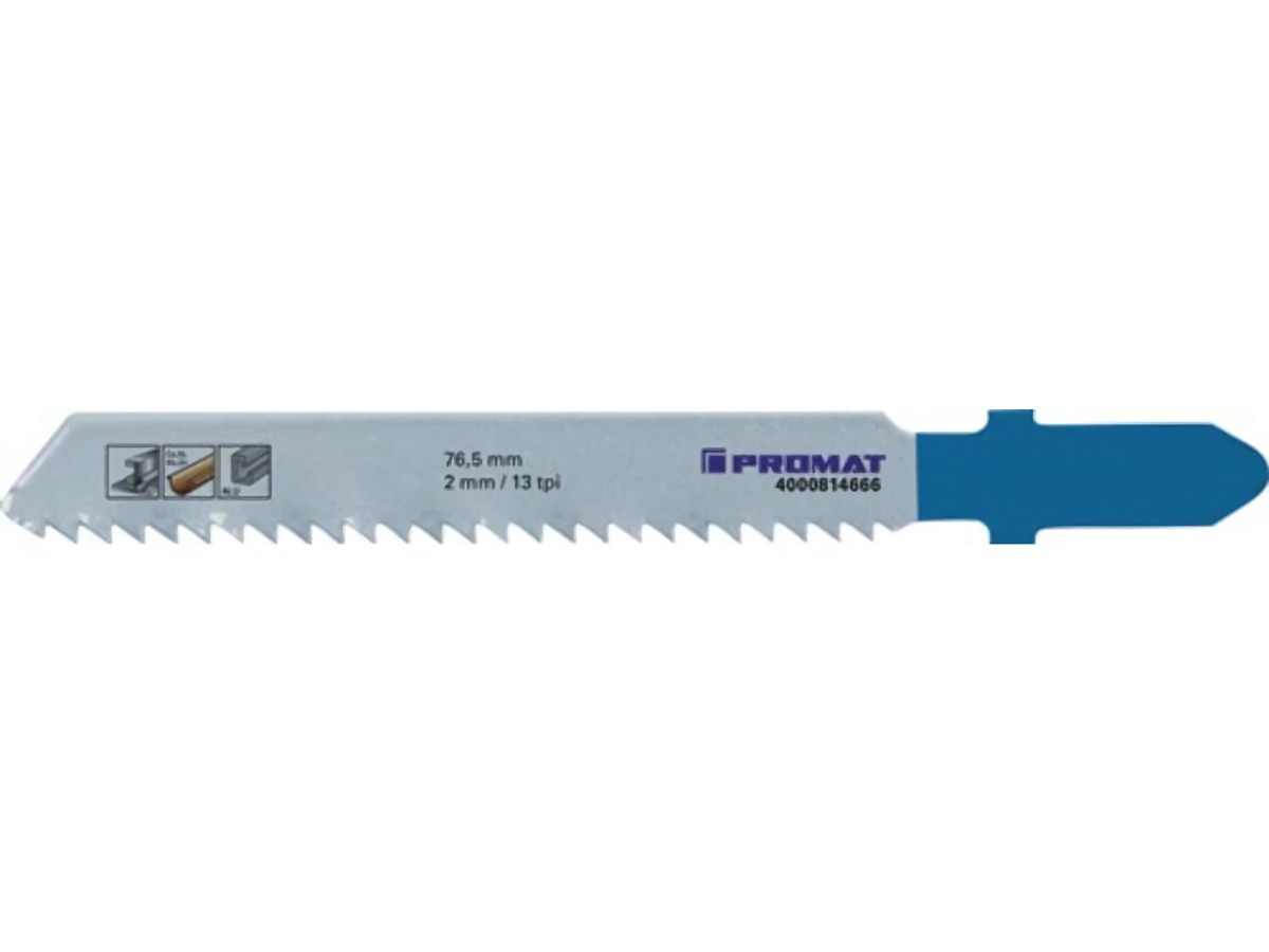 PROMAT  Stichsägeblatt  Gesamtlänge 76,5 mm Zahnteilung 2 mm HSS