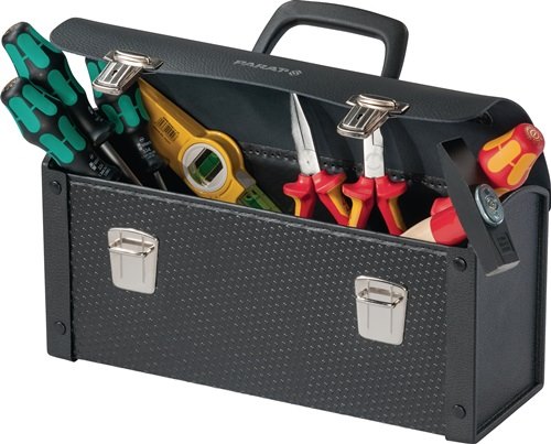PARAT 2220000401 Werkzeugtasche  B370xT140xH190mm 7 l Kunststoff, Rindsleder, Co