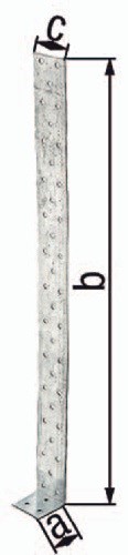GAH 332105 Flachstahlbetonanker  205 x 40 x 40 mm Stärke 2 mm Stahl roh sendzimi