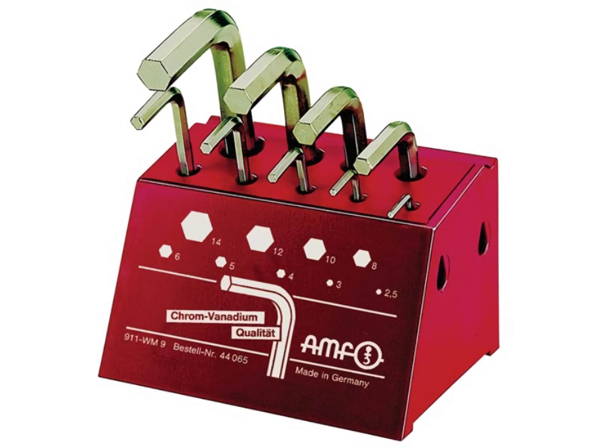 AMF 44065 Winkelschraubendreher-Satz 911-WM9 9-teilig Werkstattständer SW 2,5 -