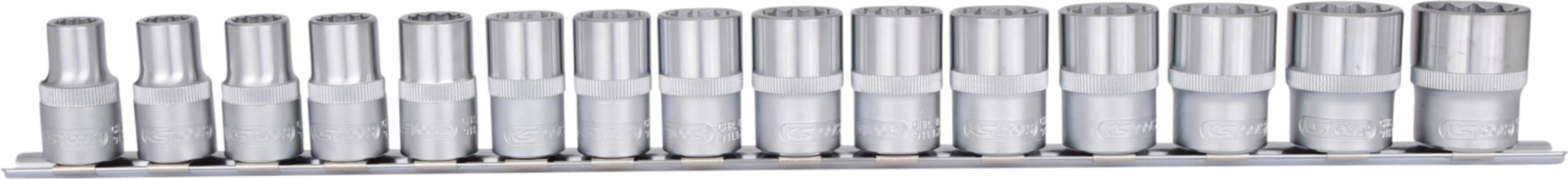 KS Tools 911.1285 1/2'' 12-kant-Stecknuss-Satz, 15-tlg., 10-24mm