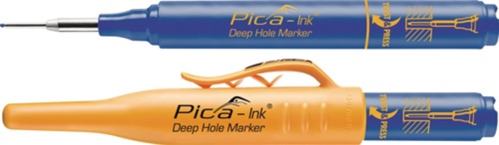 PICA 150/41 Tieflochmarker Pica-Ink blau  mit Teleskopspitze