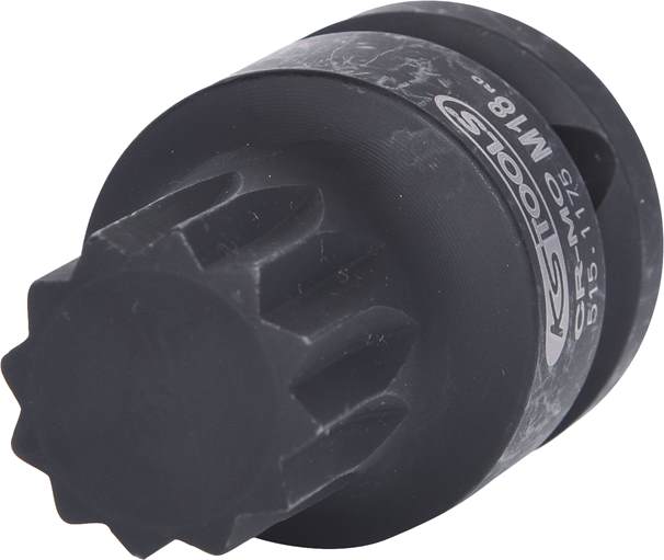 KS Tools 515.1175 1/2'' Kraft-Bit-Stecknuss XZN,kurz,M18
