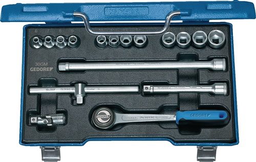 GEDORE 6235980 Steckschlüssel-Satz 30 GMU-3 17-teilig 3/8 '' Schlüsselweiten 6-1