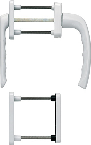 HOPPE 3273952 Balkongarnitur New York 099KH/961N/U10/ verkehrsweiß 63-73 mm