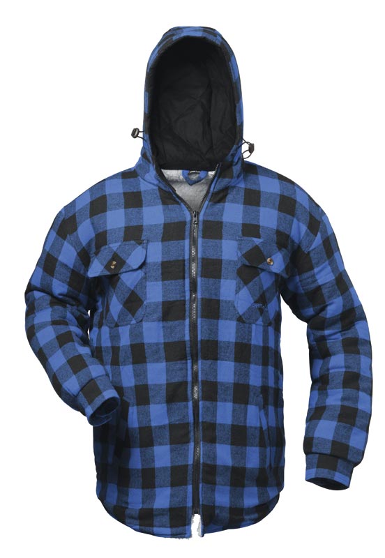 ALBERTA THERMO-HEMD MIT KAPUZEBLAU/SCHWARZ KARIERTObermaterial 	100% BaumwolleWebfell 	100% PolyacrylÄrmel 	100% Polyester