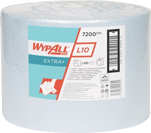 WYPALL 7200 Putztuch WYPALL L10 EXTRA 7200 L.ca.380 mmxB.ca.240 mm blau 1-lagig