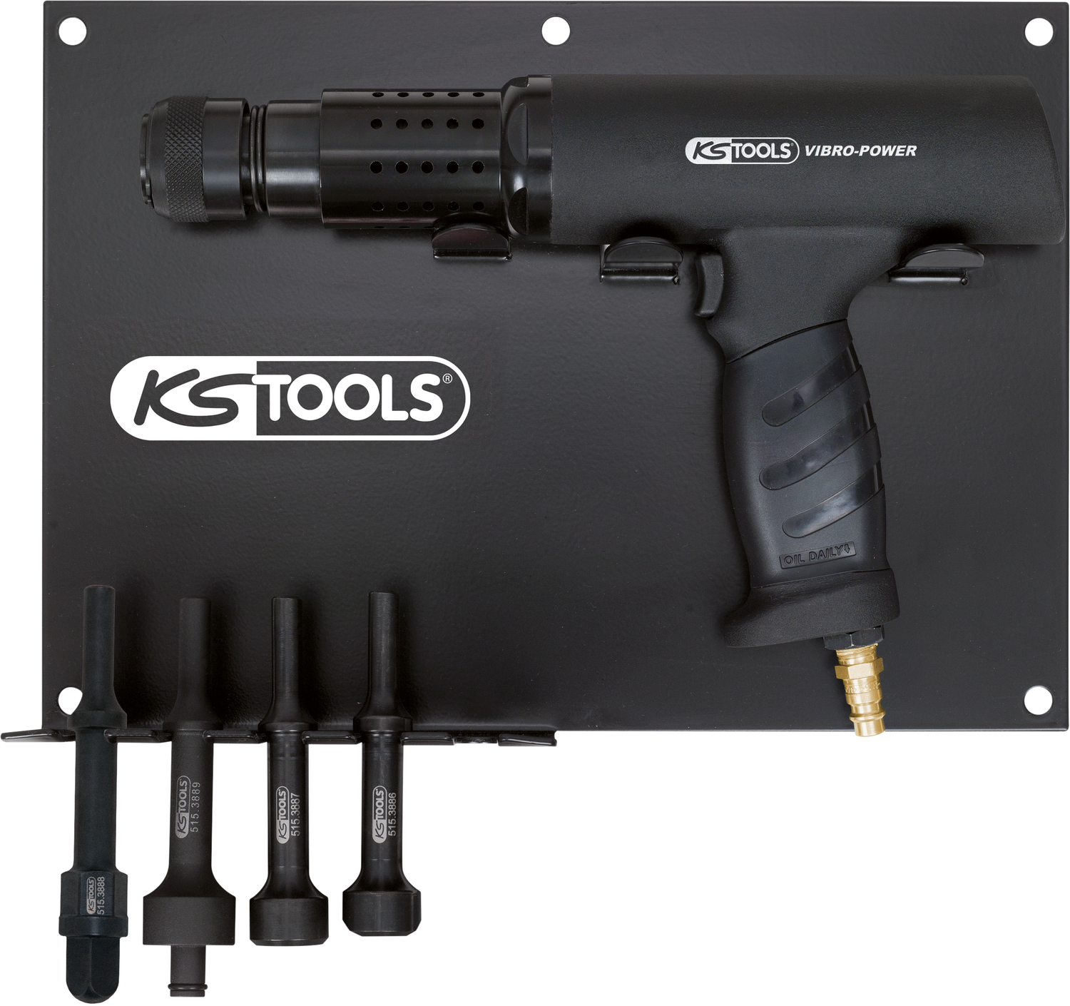 KS Tools 515.3880 Vibro-Power Druckluft-Meißelhammer-Satz, 6-tlg.
