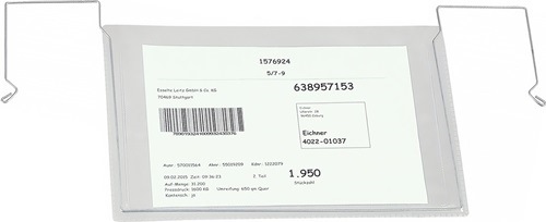 EICHNER 9219-10006 Dokumententasche  B280xH180 mm DIN A5 quer 10 Stück