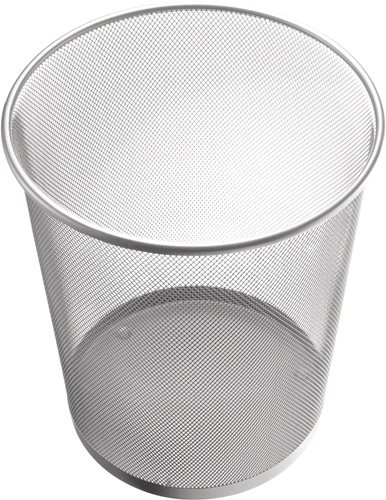 HELIT H2518600 Papierkorb  23 l H350xD.295 mm mit Lochdekor Stahl silber