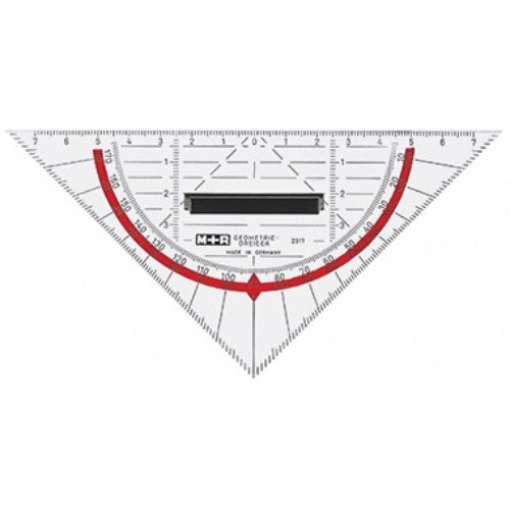 M+R Zeichendreieck 23180100 16cm Skala rot