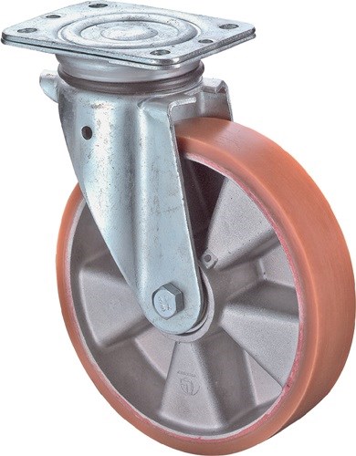 BS ROLLEN L400.B90.080 Lenkrolle  Rad-Ø 80 mm Tragfähigkeit 120 kg mit Anschraub