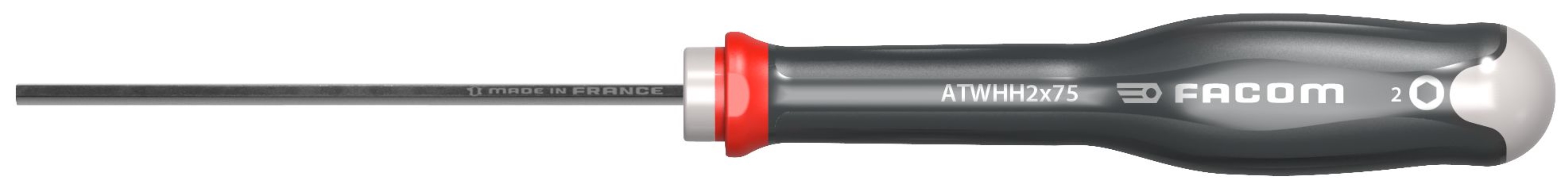 Facom ATWHH2X75 Stiftschluessel 6-Kant mit Griff 2 mm