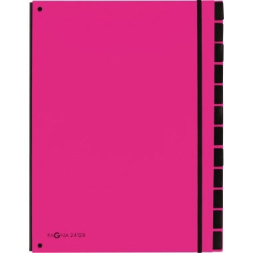 PAGNA Pultordner 24129-34 34x26,5x2cm 12Fächer dunkelrosa