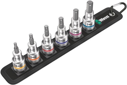 WERA 05003996001 Steckschlüssel-Satz Belt C 2 Zyklop 6-teilig 1/2 '' 4 - 10 mm f