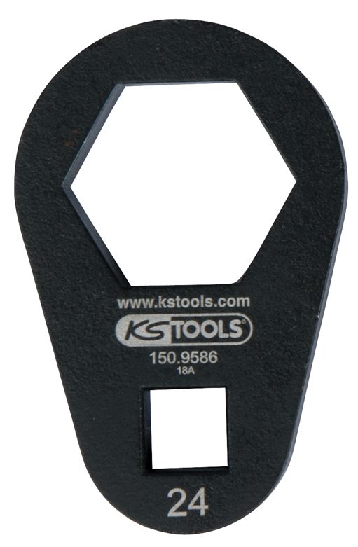 KS Tools 150.9586 3/8 Einsteck-Ringschlüssel, extra flach, 24 mm