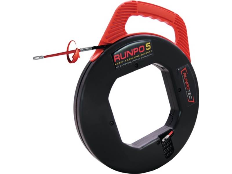 RUNPOTEC 10014 Kabeleinziehgerät RP5 Bandlänge 30 m Biegeradius 15 mm Kabel-Ø 5,