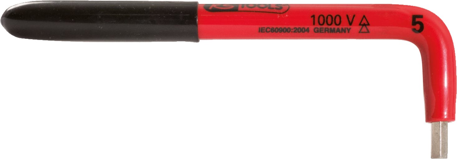 KS Tools 117.1605 Innensechskant-Winkelstiftschlüssel mit Schutzisolierung, 8mm