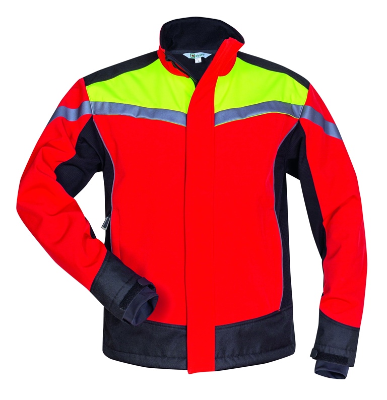 Gr .L (54/56) *ESCHE* WALDARBEITER SOFTSHELL-JACKE rot *ESCHE* FORESTRY SOFTSHEL