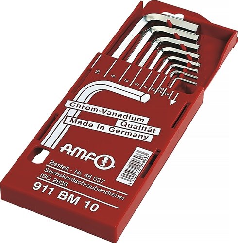 AMF 46037 Winkelschraubendreher-Satz 911BM 8-teilig Schiebekassette SW 2 - 10 mm