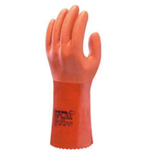 SHOWA 620 Gr.10/XL Handschuh PVC orange alkalische und saure chemische