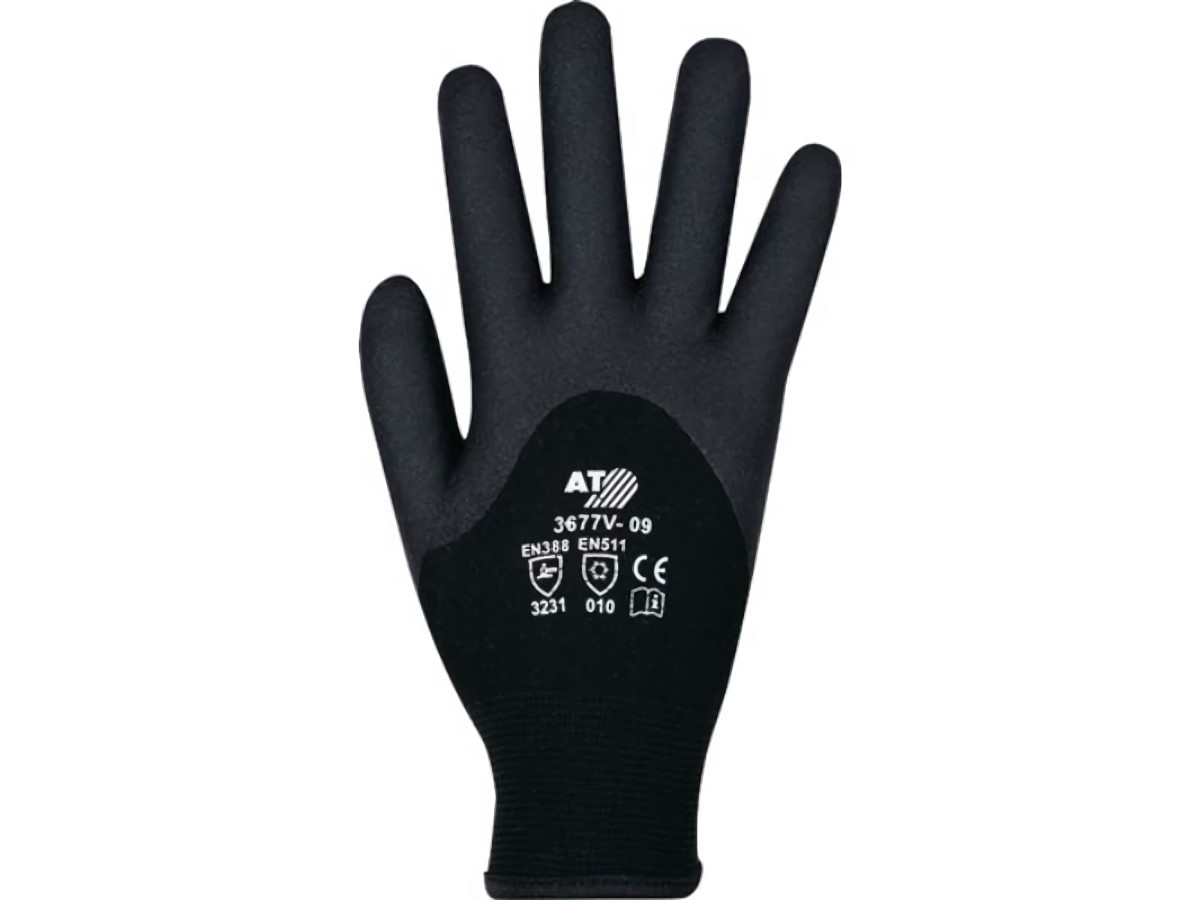 ASATEX 3677-V Kälteschutzhandschuhe  Gr.10 schwarz EN 388, EN 511 Kategorie I