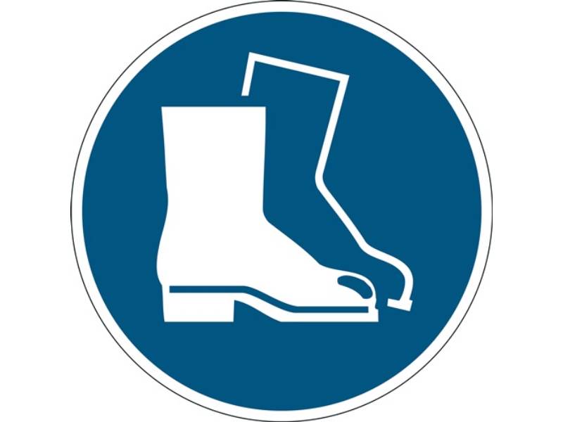 DURABLE 173306 Gebotszeichen ASR A1.3/DIN EN ISO 7010 Fußschutz benutzen 430 mm