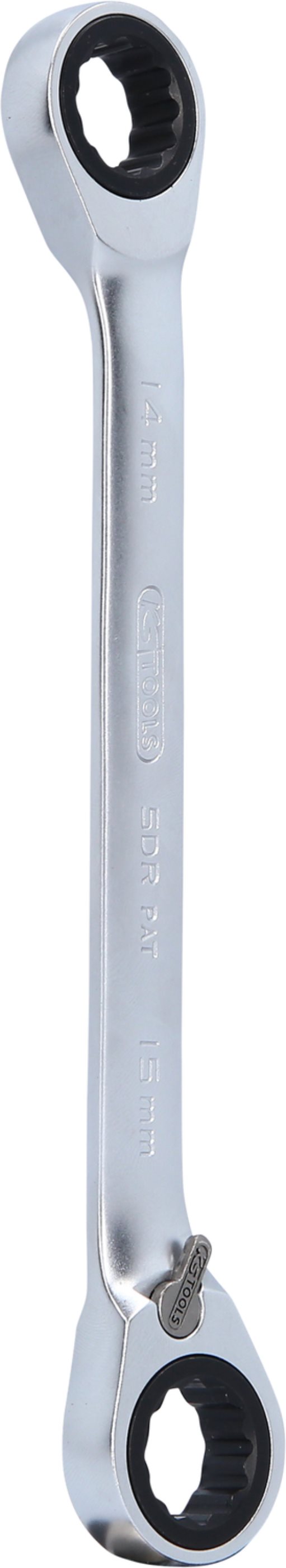 KS Tools 503.4576 GEARplus Doppel-Ratschenringschlüssel umschaltbar 14x15mm