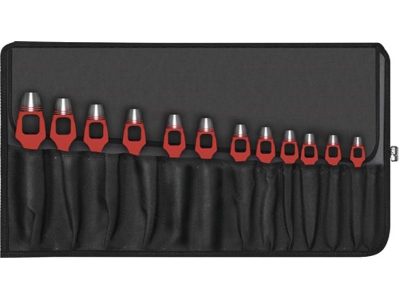 PAFFRATH 0120200RB Henkellocheisen-Satz DIN 7200-A 14-teilig Rolltasche