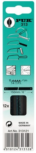 PUK 313121-44301 Sägeblatt  Blattlänge 150 mm Blattbreite 6 mm grob für Holz