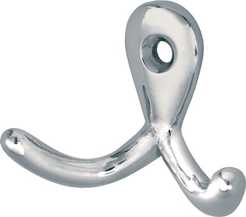 HERMETA 0560-93E Handtuchhaken 0560 2 Haken Höhe 37 mm Aluminium poliert Ausladu