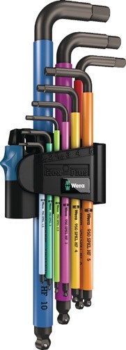 WERA 05022210001 Sechskantwinkelschraubendreher-Satz 950 SPKL/9 SM HF 9-teilig S