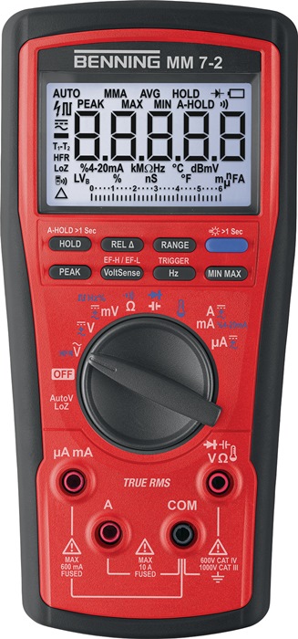 BENNING 044690 Multimeter MM 7-2 1000 V TRUE RMS