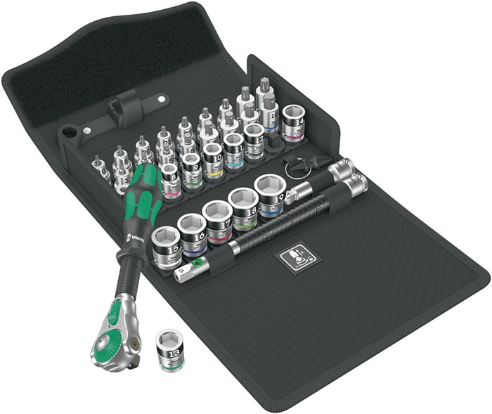 WERA 05003536001 Steckschlüssel-Satz 8100 SB ALL-in Zyklop Speed 35-teilig 3/8 '