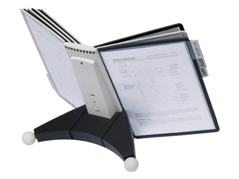 DURABLE 563222 Tischständer  Kunststoff schwarz/grau 10 Sichttafeln DIN A4 mit P