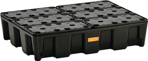 CEMO 10709 Auffangwanne  60 l L800xB600xH180mm Polyethylen mit PE-Rost