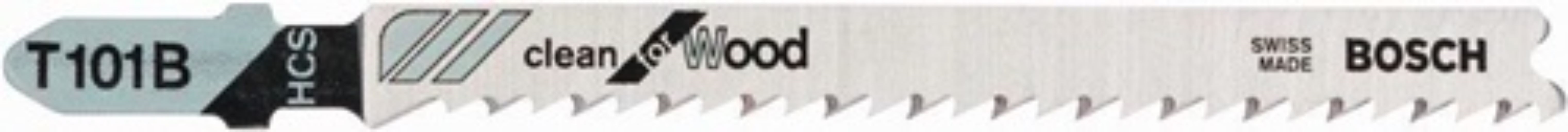 BOSCH 2608630030 Stichsägeblatt T 101 B Gesamtlänge 100 mm Zahnteilung 2,7 mm HC