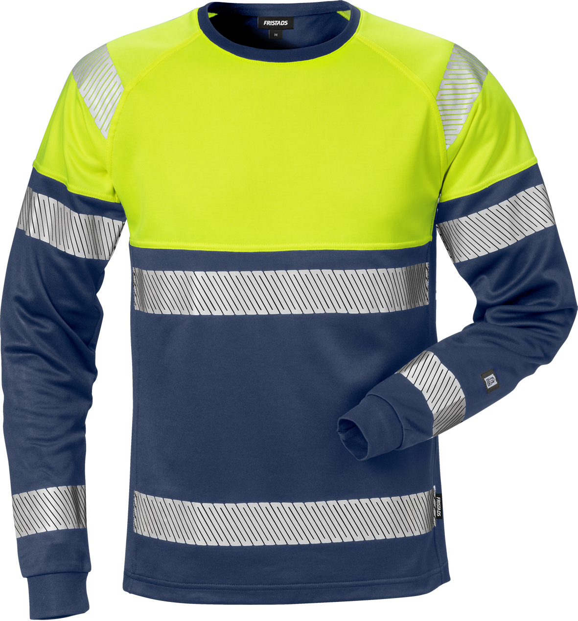 Fristads 129513-171-XS High Vis T-Shirt Langarm Kl. 1 7519 THV Dynamic Rippstric