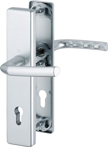 HOPPE 2578324 Schutzgarnitur Birmingham 1117/2221A/2440 Aluminium F1 92 mm 67-72