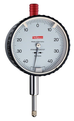 KÄFER 10020 Sicherheitsmessuhr DIN 878 SI-90 0,8 mm Ablesung 0,01 mm mit Stoßsch