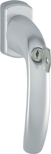 HOPPE 3286286 Fenstergriff New York 0810S/U10 Aluminium 32 mm F1 / naturfarbig a