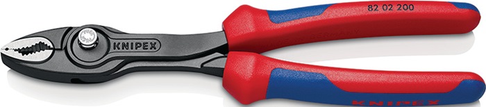 KNIPEX 82 02 200 Frontgreifzange TwinGrip Länge 200 mm poliert Comfort-Griff sch