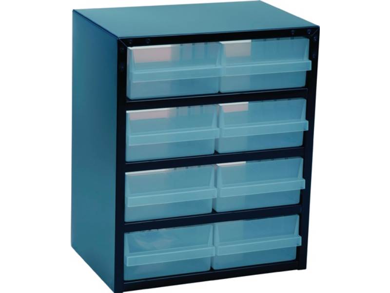 RAACO 137584 Kleinteilemagazin  B357xT255xH435mm Stahlblech 8 Schubladen Poyprop