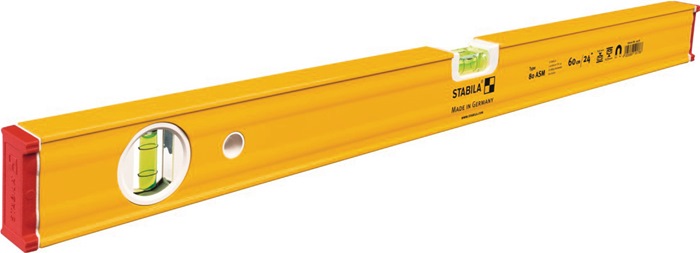 STABILA 19181 Wasserwaage 80 ASM 120 cm Aluminium gelb ± 0,5 mm/m