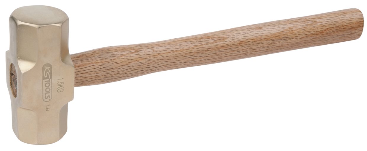 KS Tools 963.2082 BRONZEplus Minenhammer 2500 g, mit Hickorystiel