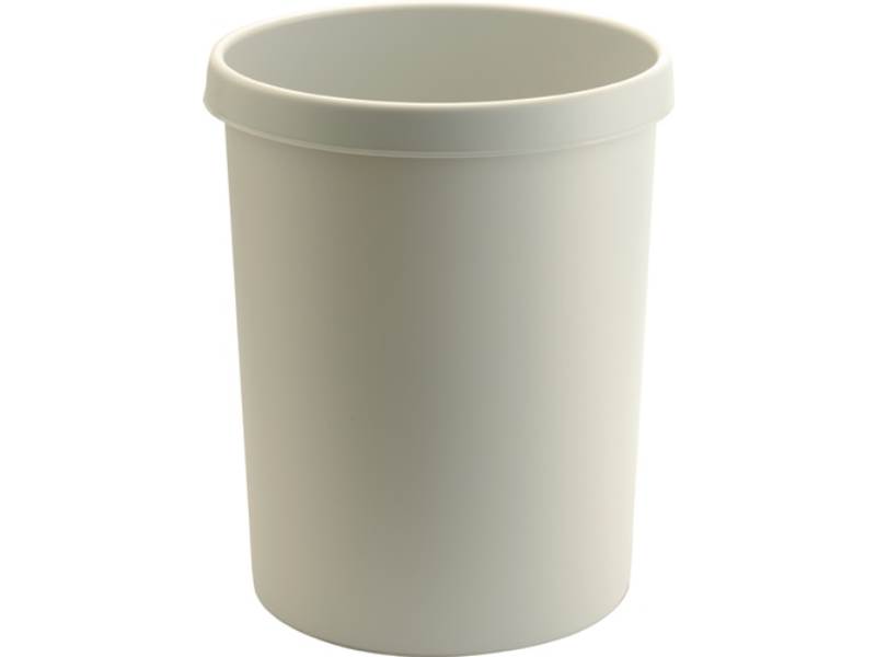 H61062-82 Papierkorb 45 l H480xD. 390 mm mit Griffrand Kunststoff lichtgrau
