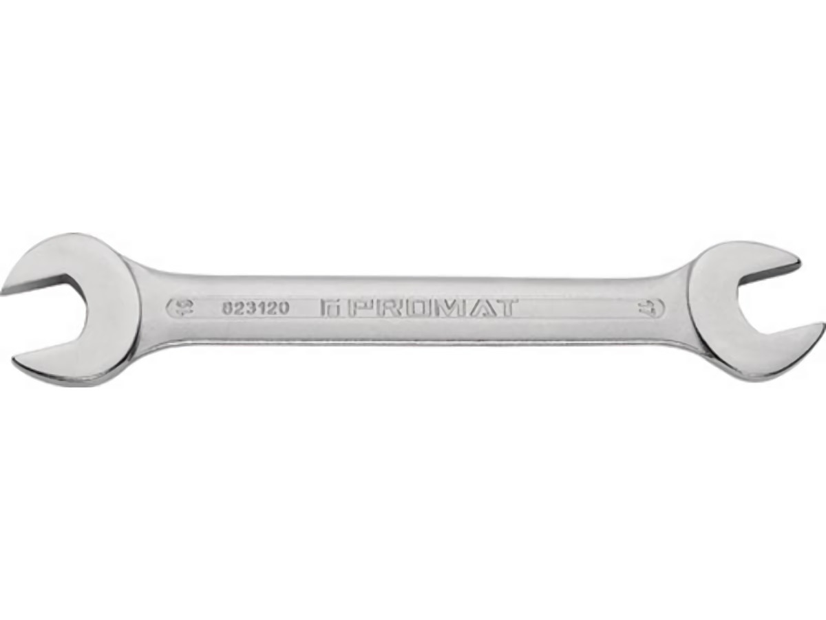 PROMAT  Doppelmaulschlüssel  19 x 24 mm Länge 245 mm verchromt
