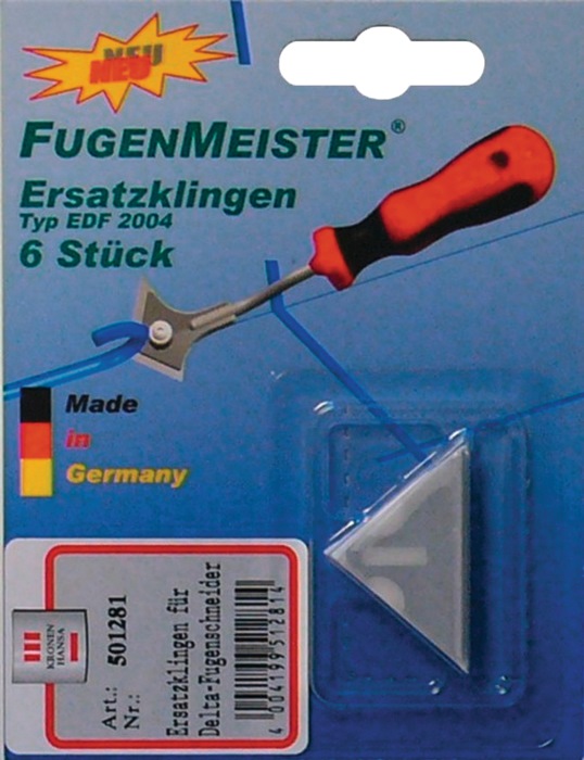 501281 Ersatzmesser Fugenmeister Delta 6 Stück auf SB-Karte