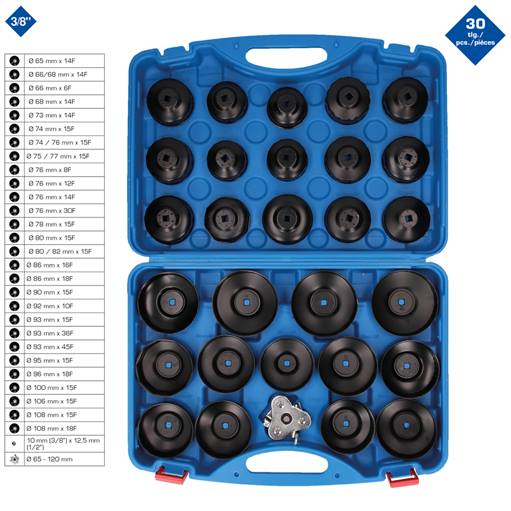 Brilliant Tools  BT711050 Ölfilterschlüssel-Satz, 30-tlg.